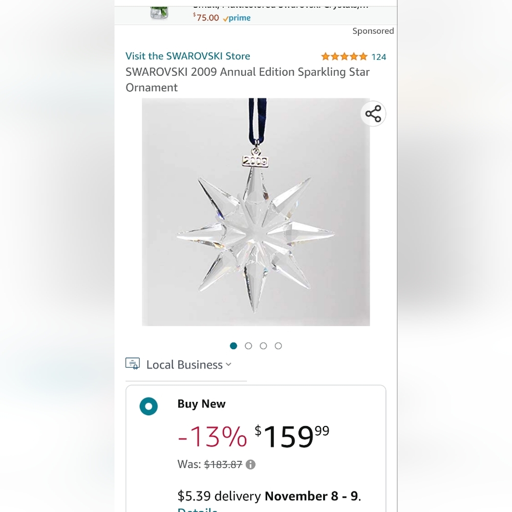 Swarovski christmas ornament